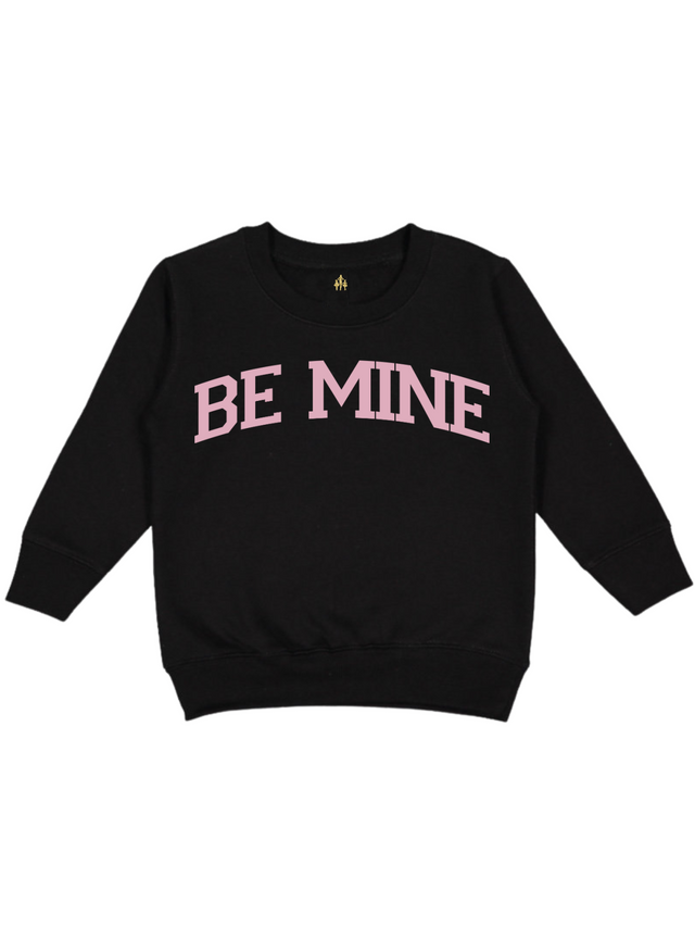 Be Mine Black Kids Valentine's Day Sweatshirt