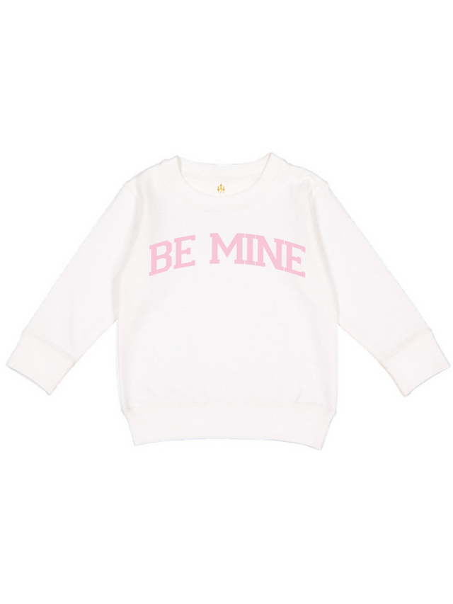 Be Mine White Girls Valentine's Day Sweatshirt