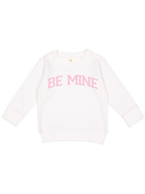 Be Mine White Girls Valentine's Day Sweatshirt