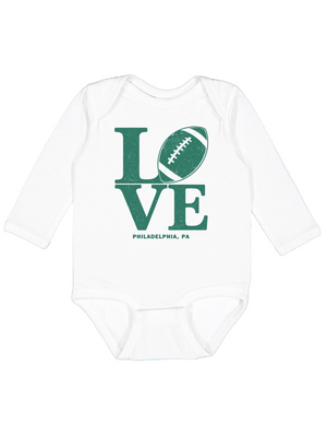 LOVE Philadelphia Football Baby Bodysuit