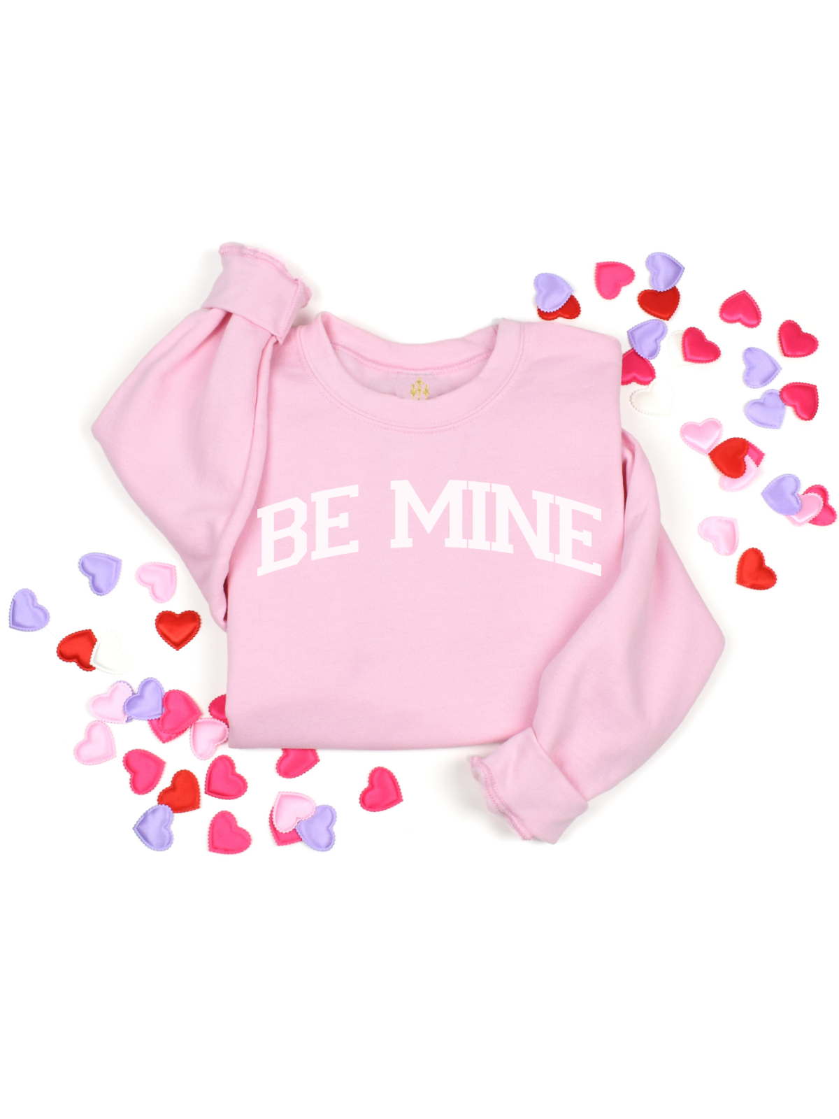 Be Mine Womens Valentine's Day Sweatshirt in Pink