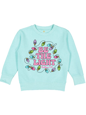 Be the Light Kids Blue Christmas Sweatshirt