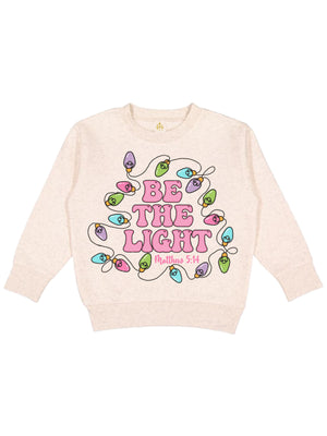 Be the Light Kids Natural Christmas Sweatshirt