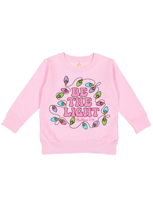 Be the Light Kids Pink Christmas Sweatshirt