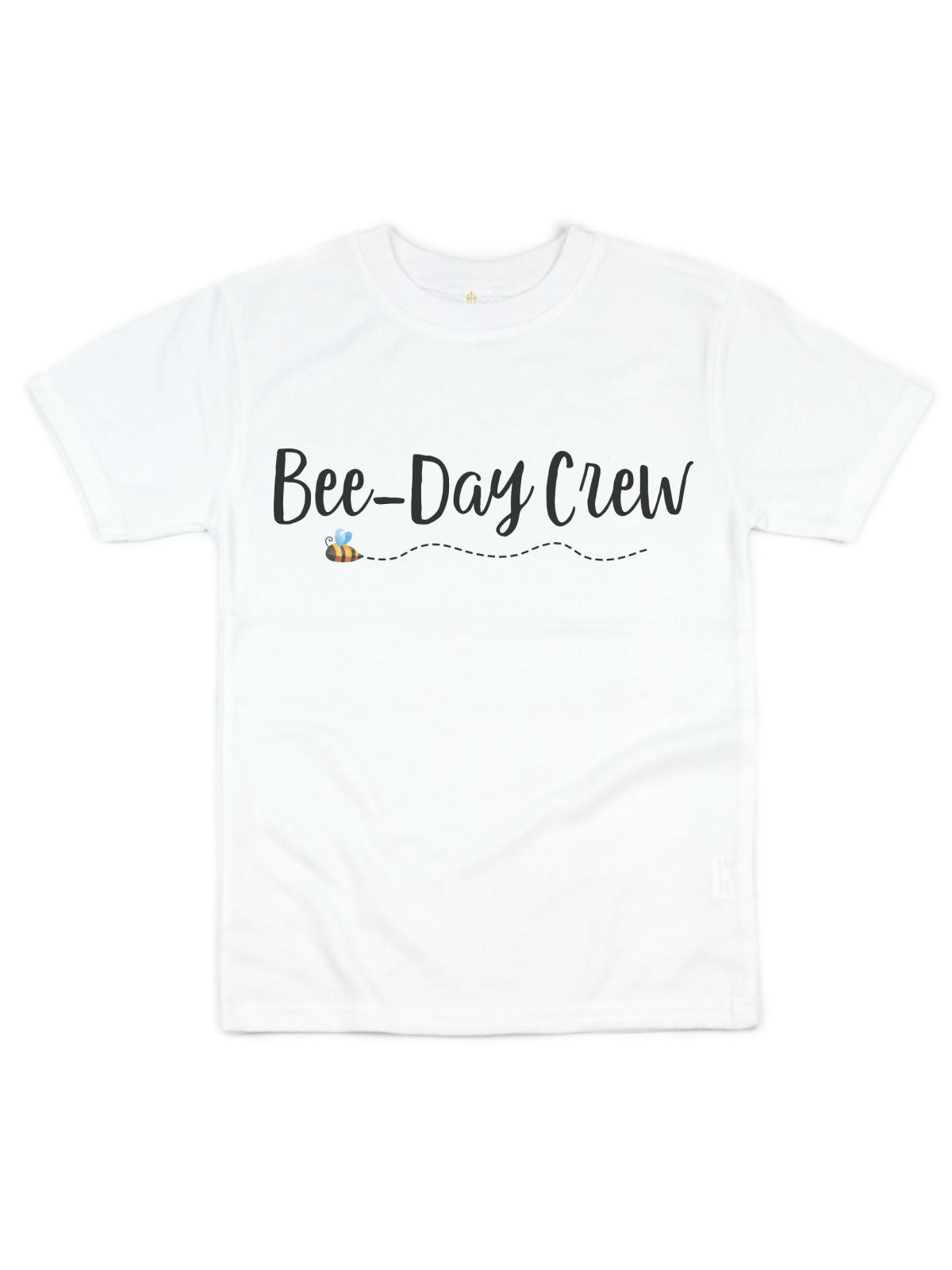 Bee-Day Crew Bumble Bee Birthday Kids Shirt in White
