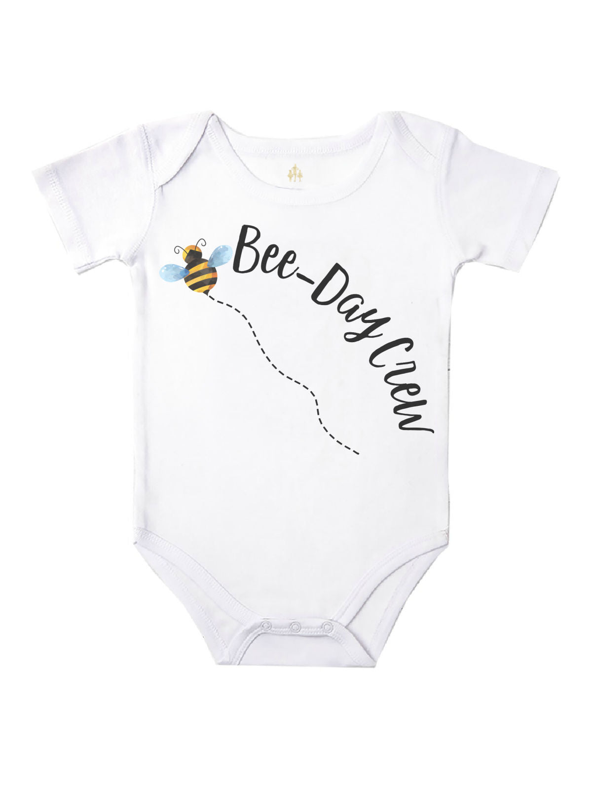Bee-Day Crew Bumble Bee Birthday Squad Infant Bodysuit in White