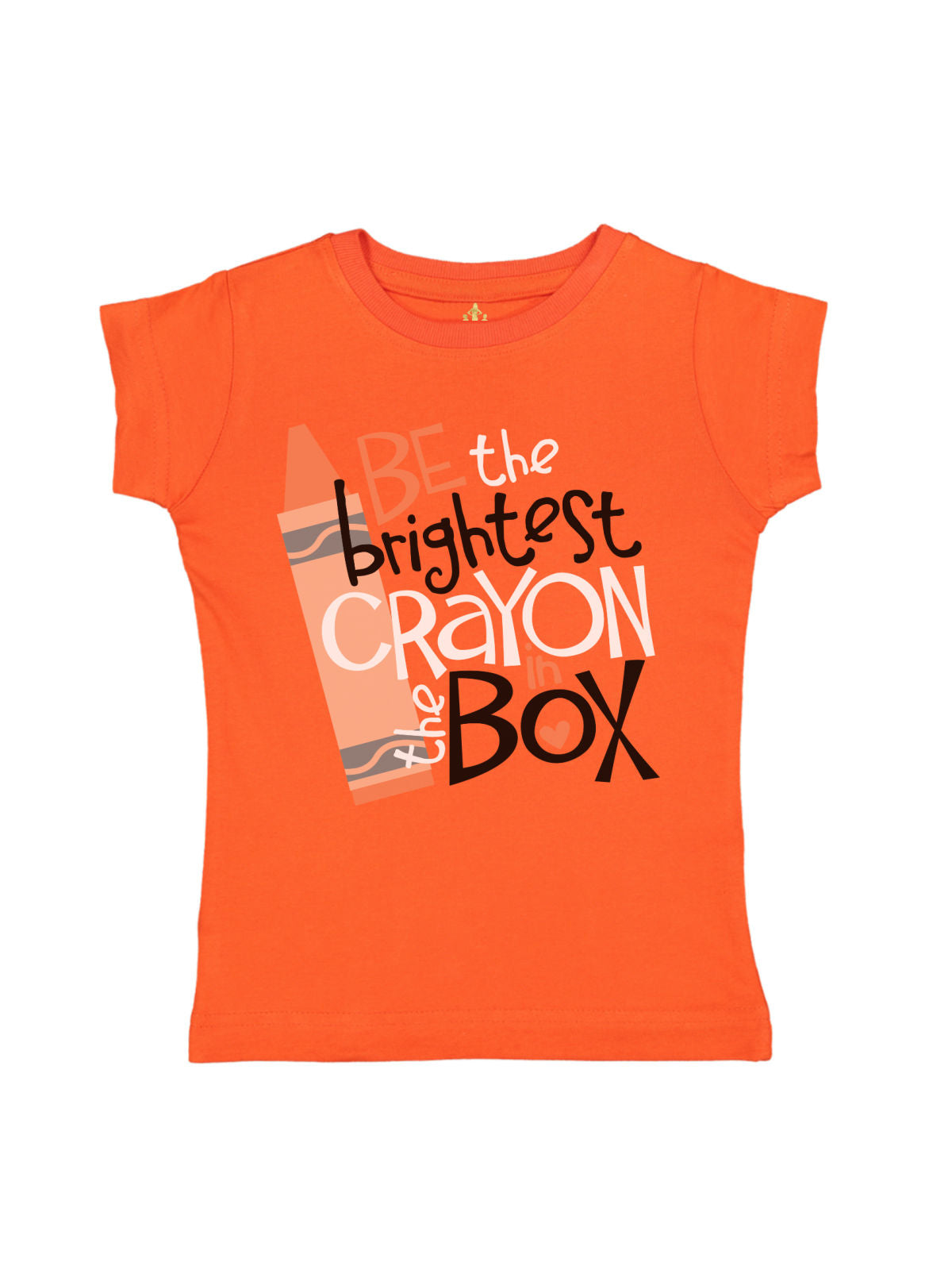 Be the Brightest Crayon in the Box girls back to school shirt in orange – MM of Philly