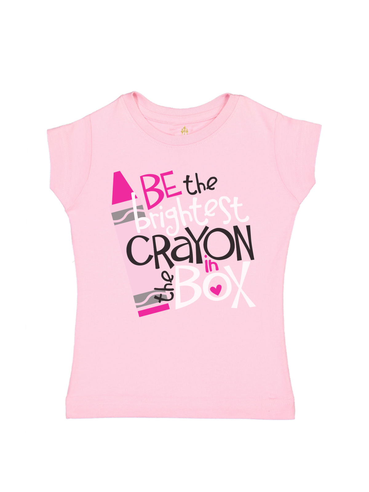 Be the Brightest Crayon in the Box girls back to school shirt in light pink – MM of Philly
