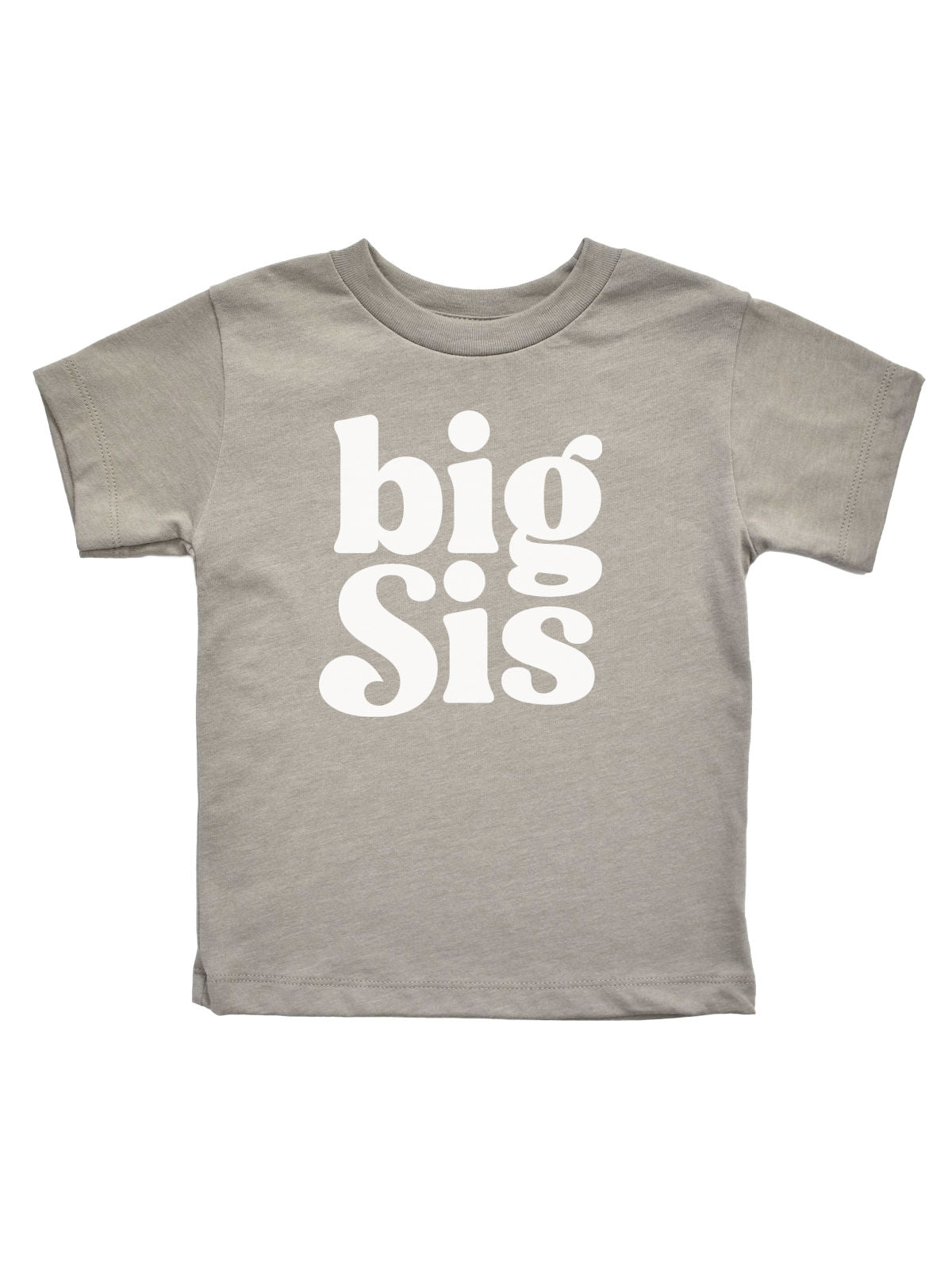 Big Sis Tee for Girls in Stone