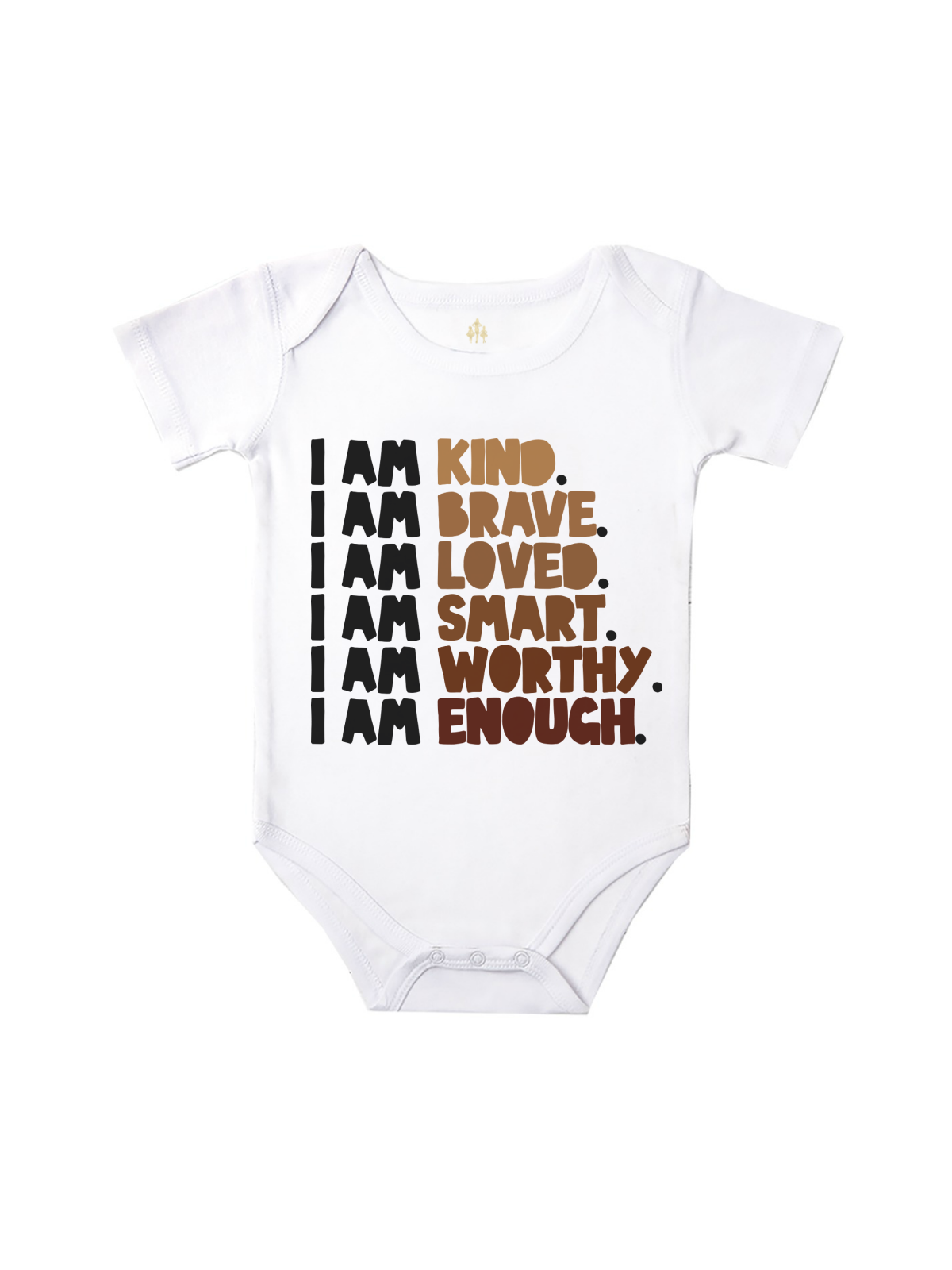 Baby Positive Affirmations Bodysuit in White