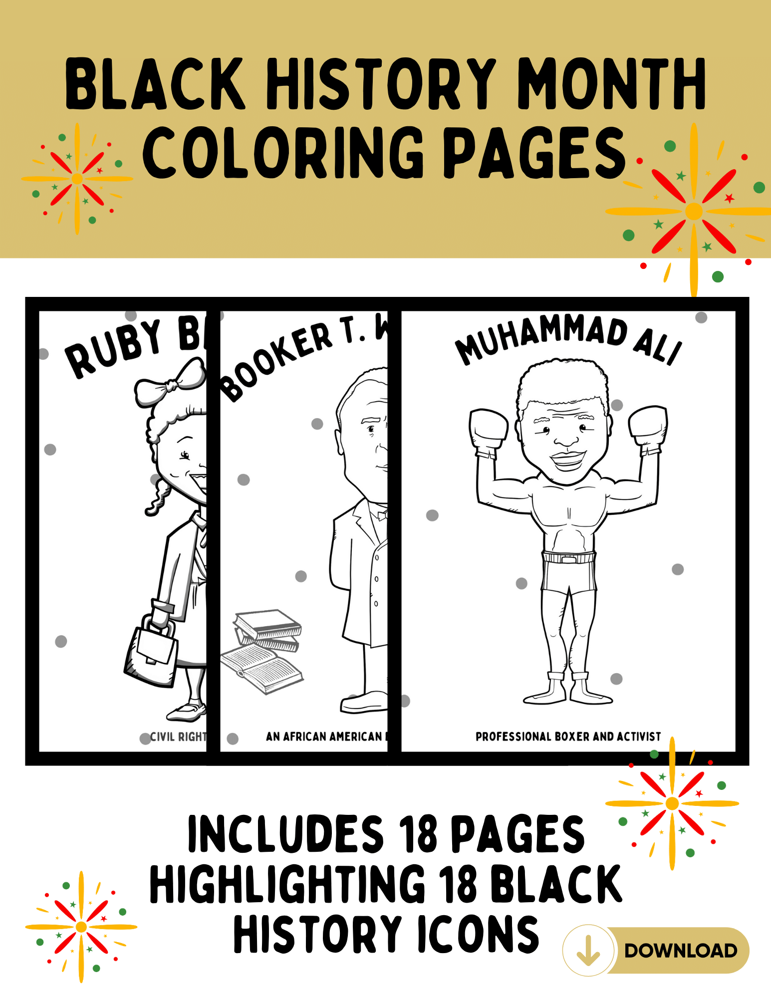 Printable Black History Month Coloring Pages | Mackenzie Madison ...