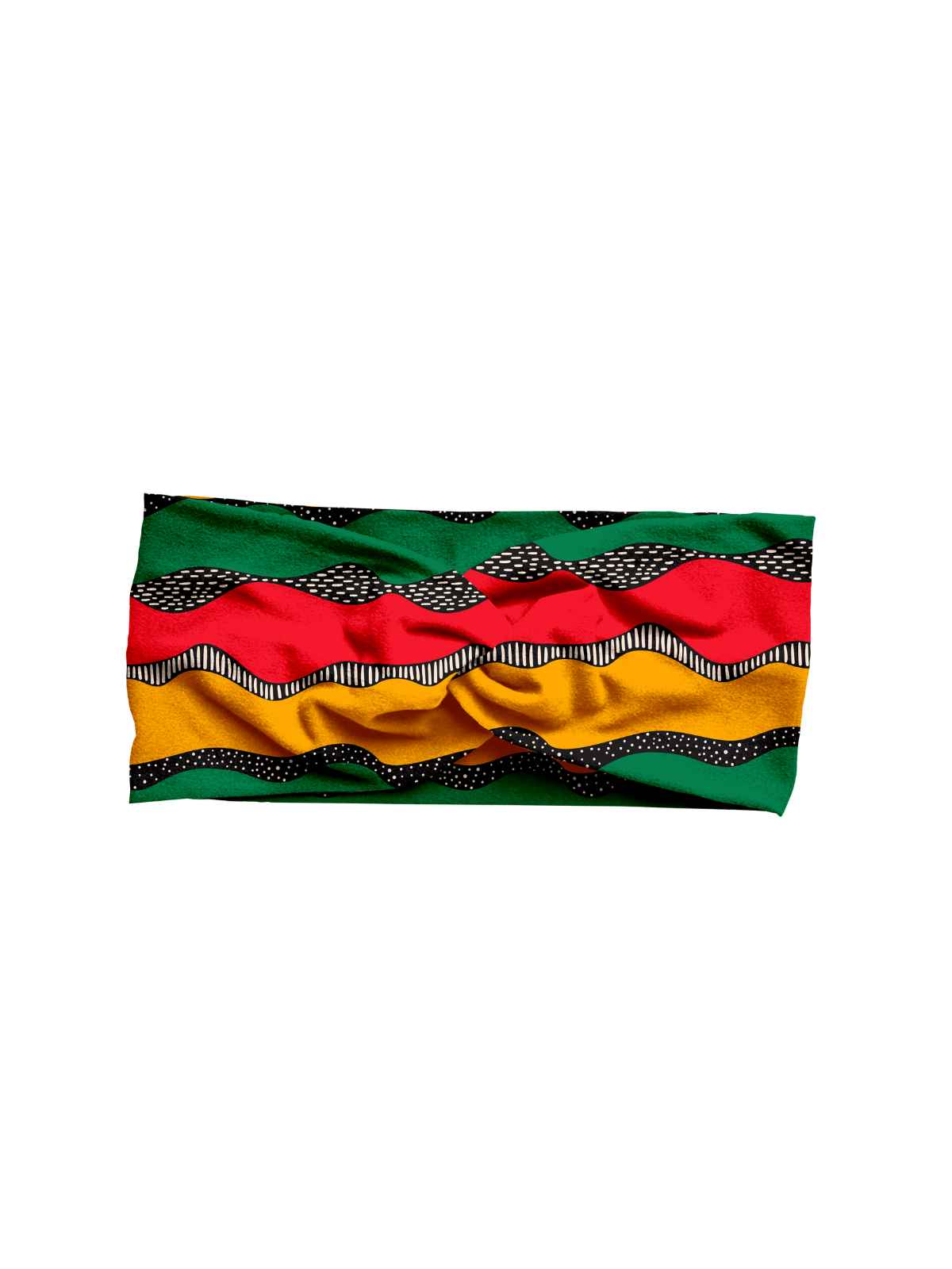 Mommy and Me headband set in Freedom design with red, green, and yellow pattern