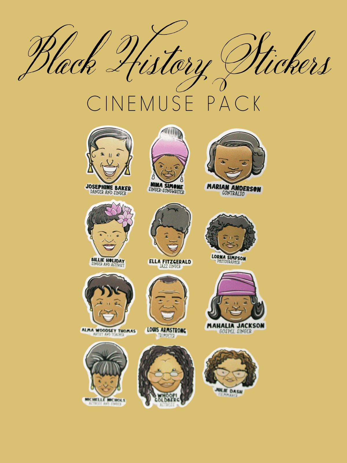 Black History Stickers for Kids - Cinemuse Pack