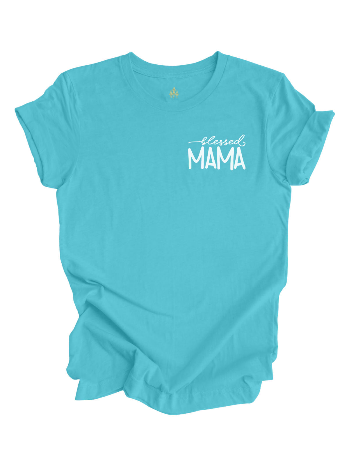 Blessed Mama women's baby blue short sleeve shirt