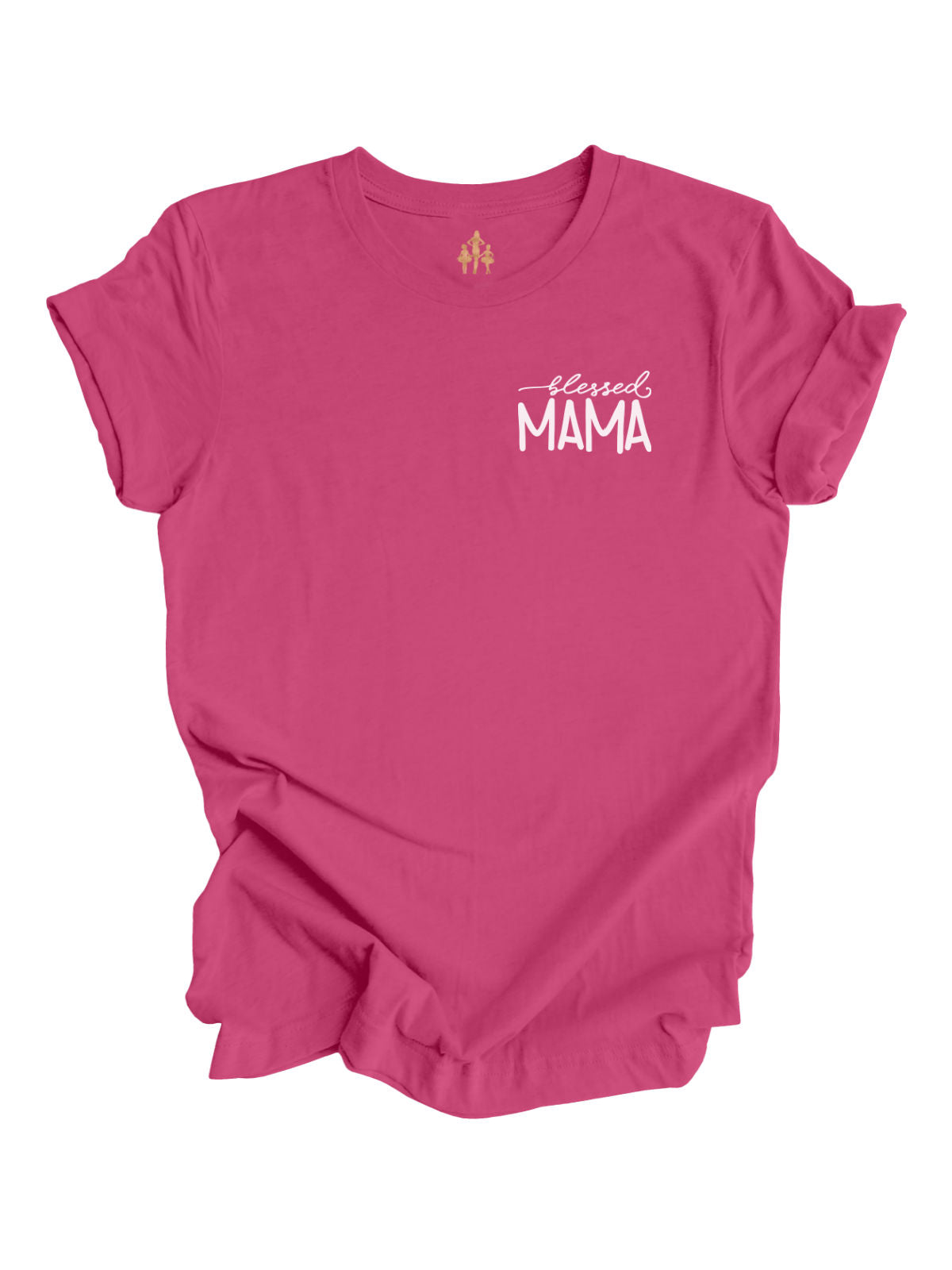 Blessed Mama berry pink mom shirt short sleeve
