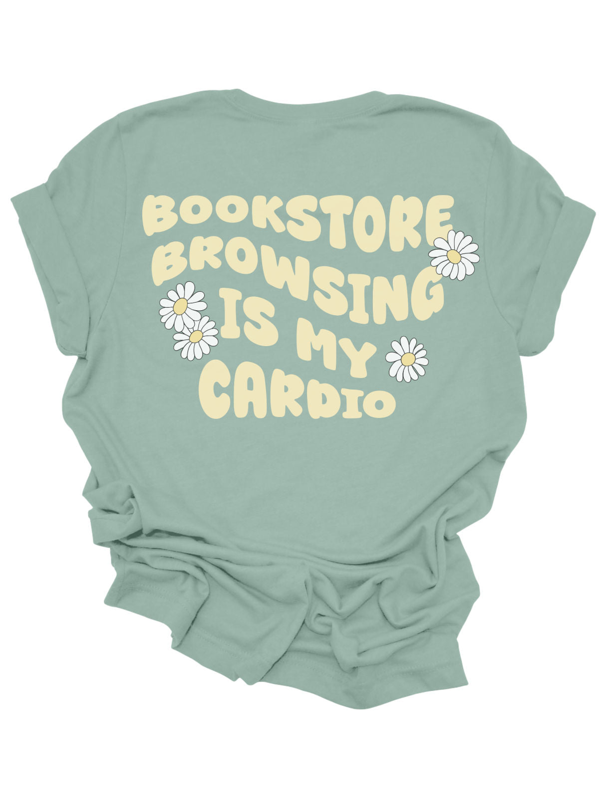 Bookstore Browsing is my Cardio Adult Shirt in Dusty Blue