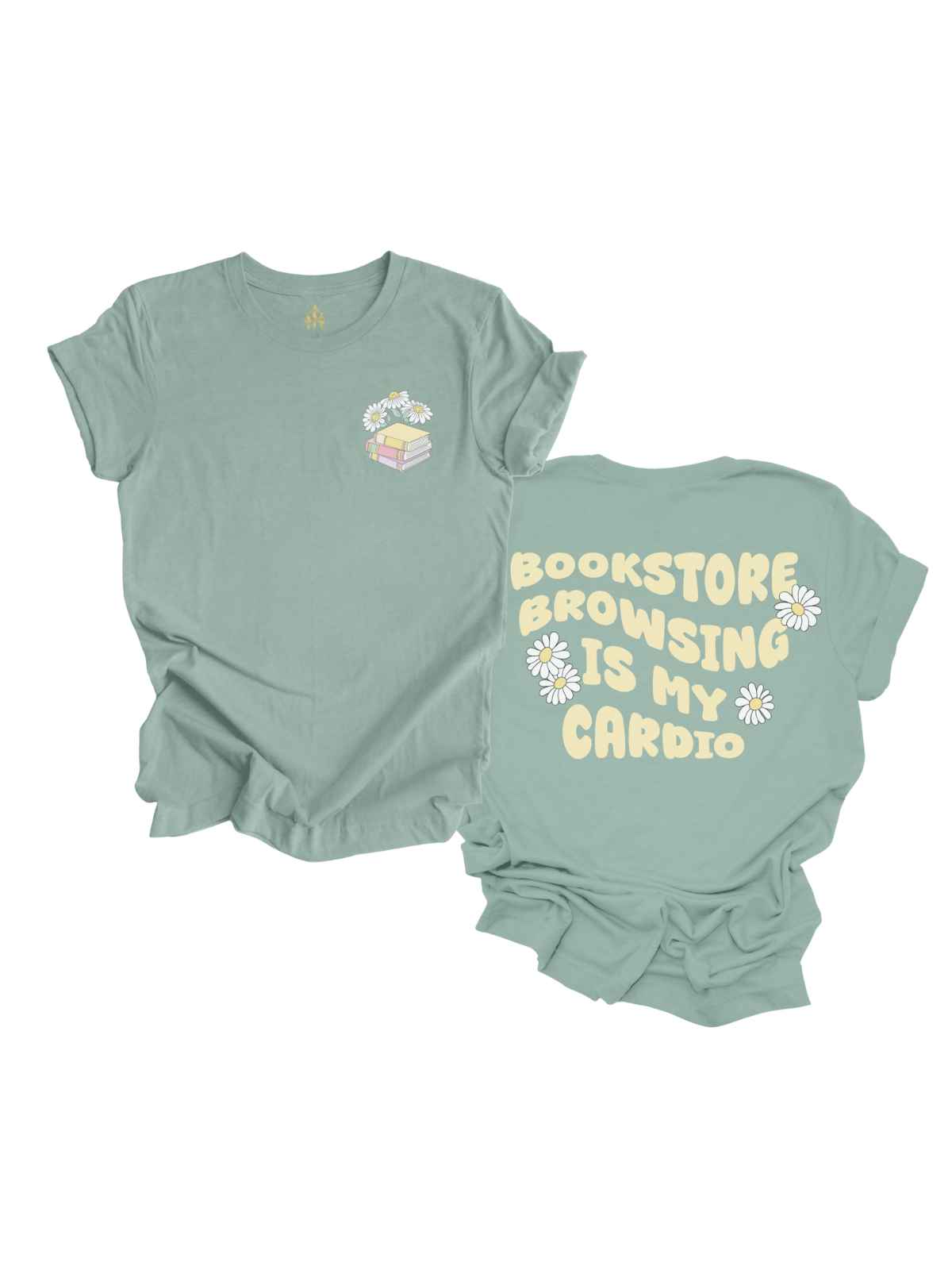 Bookstore Browsing is my Cardio Adult Shirt in Dusty Blue