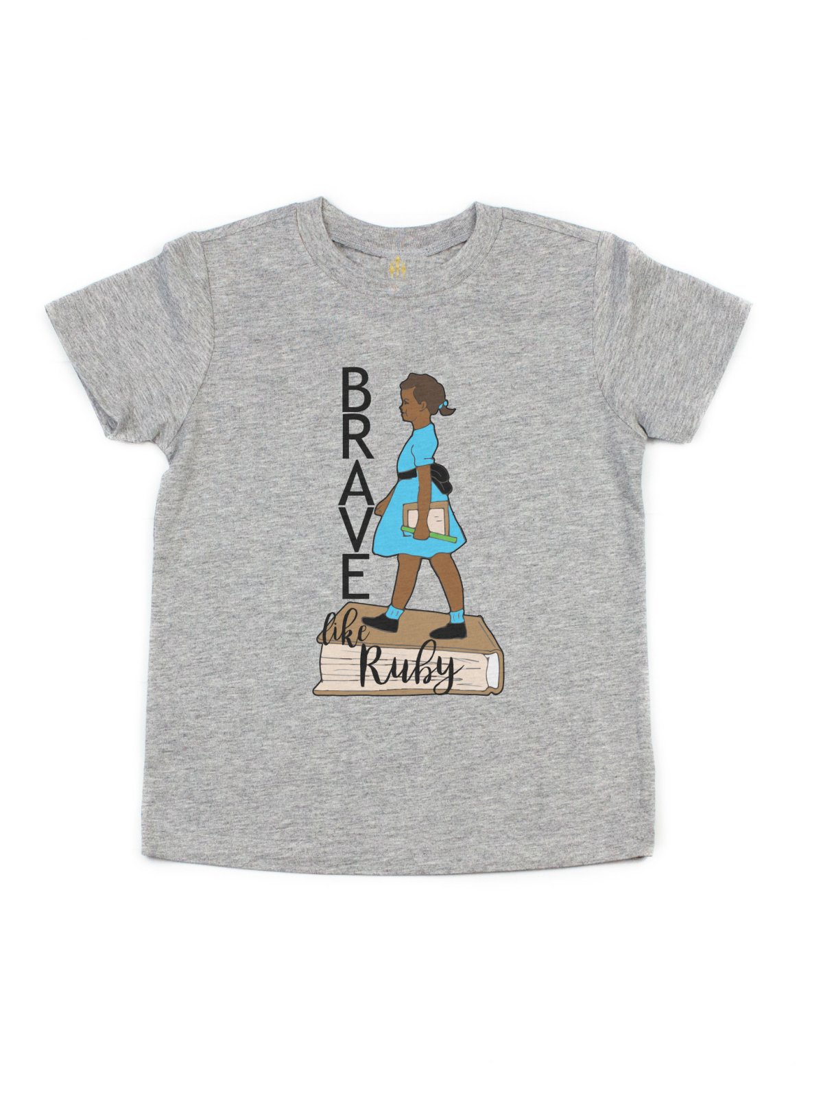 Brave like Ruby Bridges Kids Civil Rights Black History Shirt in Gray
