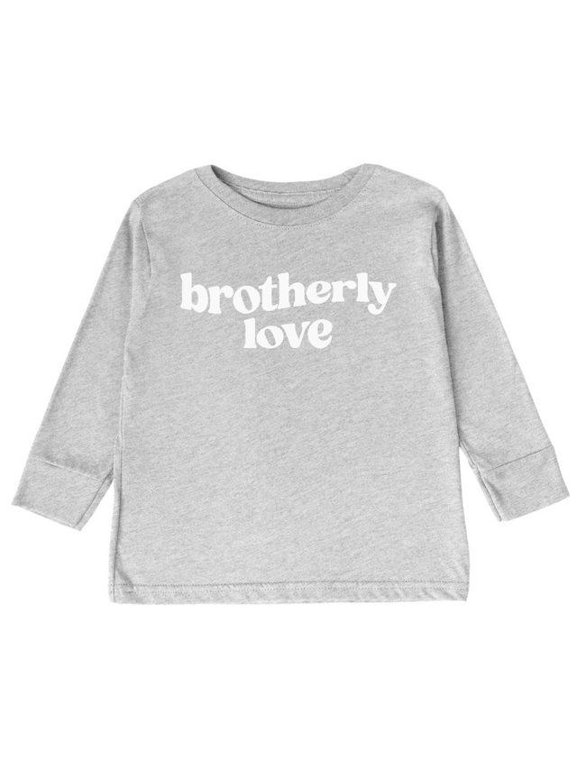 Brotherly Love Kids Long Sleeve Heather Gray Shirt