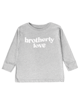 Brotherly Love Kids Long Sleeve Heather Gray Shirt