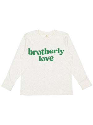 Brotherly Love Philly Kids Long Sleeve Shirt in Natural