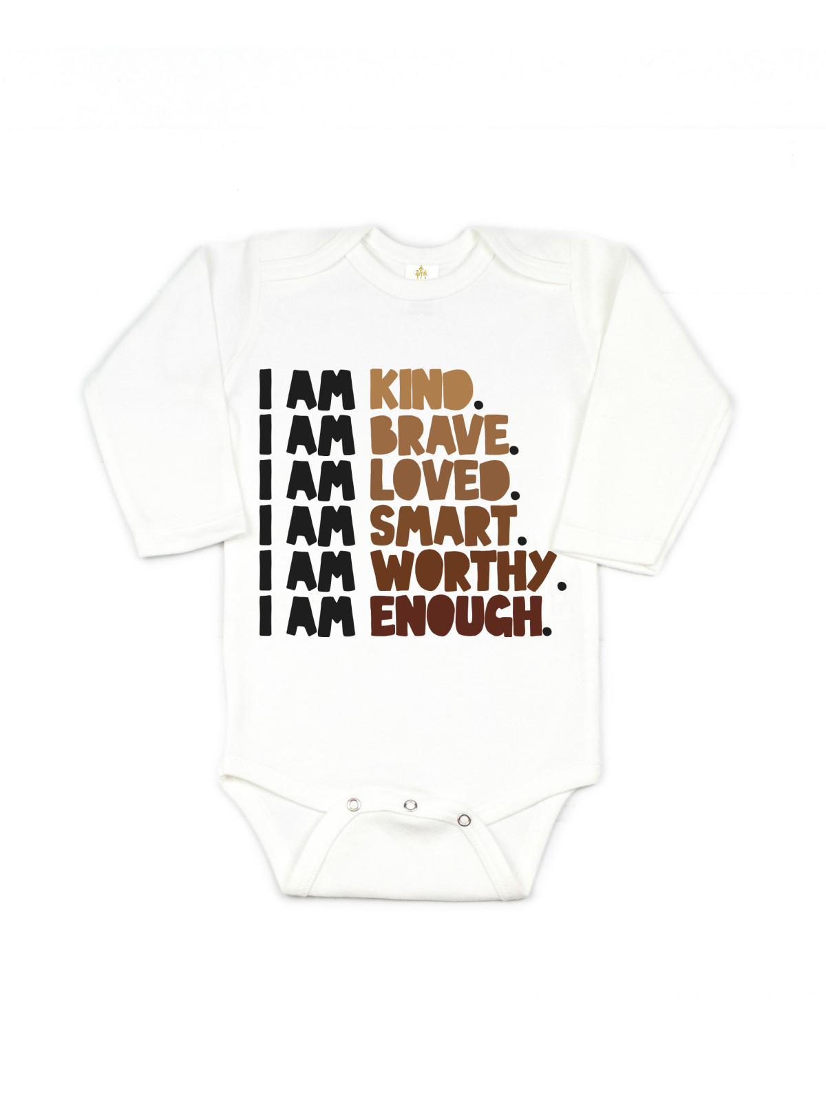Infant Long Sleeve Affirmations for Black Kids One Piece