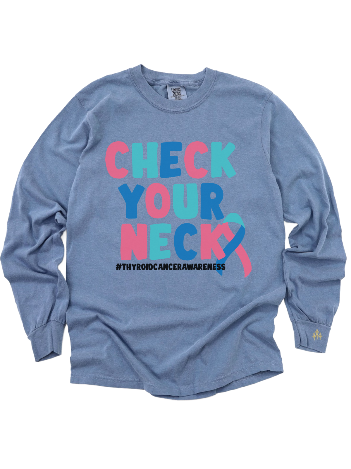Check Your Neck Thyroid Cancer Awareness Shirt in Pink