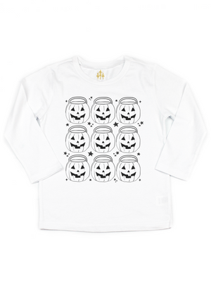 Color Me Jack-o-Lantern Kids Halloween Shirt - Long Sleeve