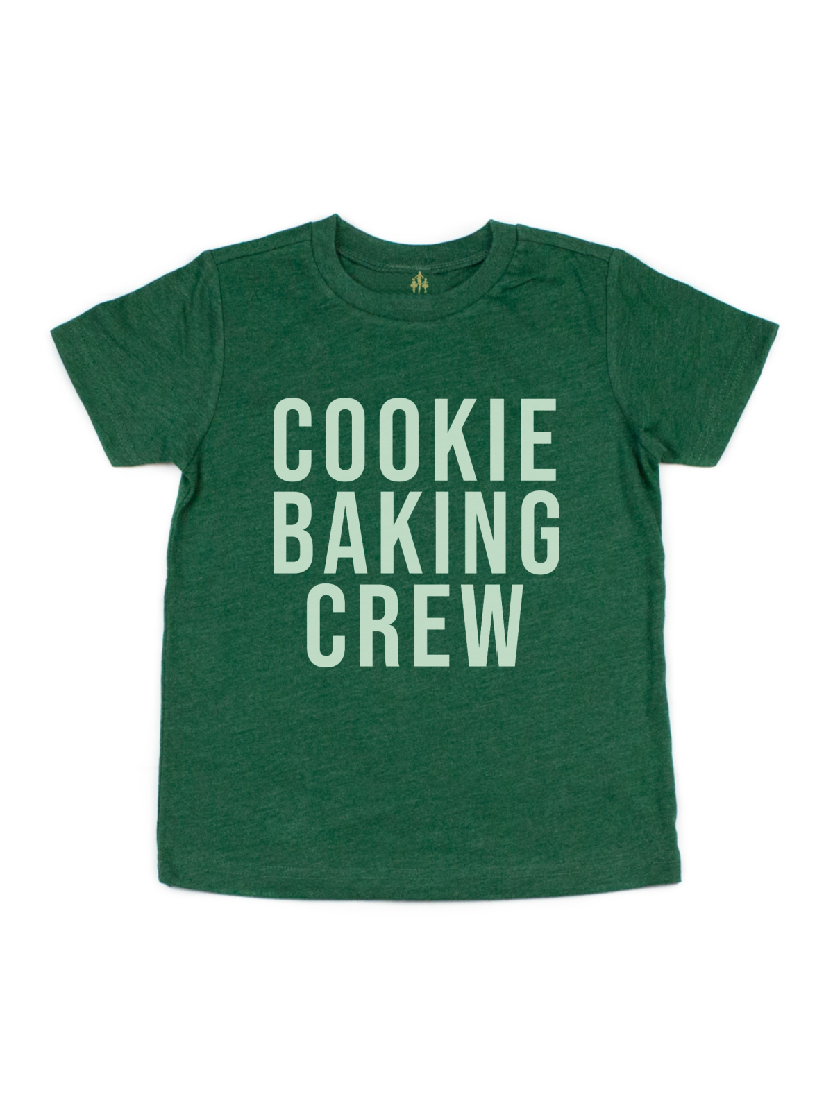 Cookie Baking Crew Kids Christmas Shirt in Green