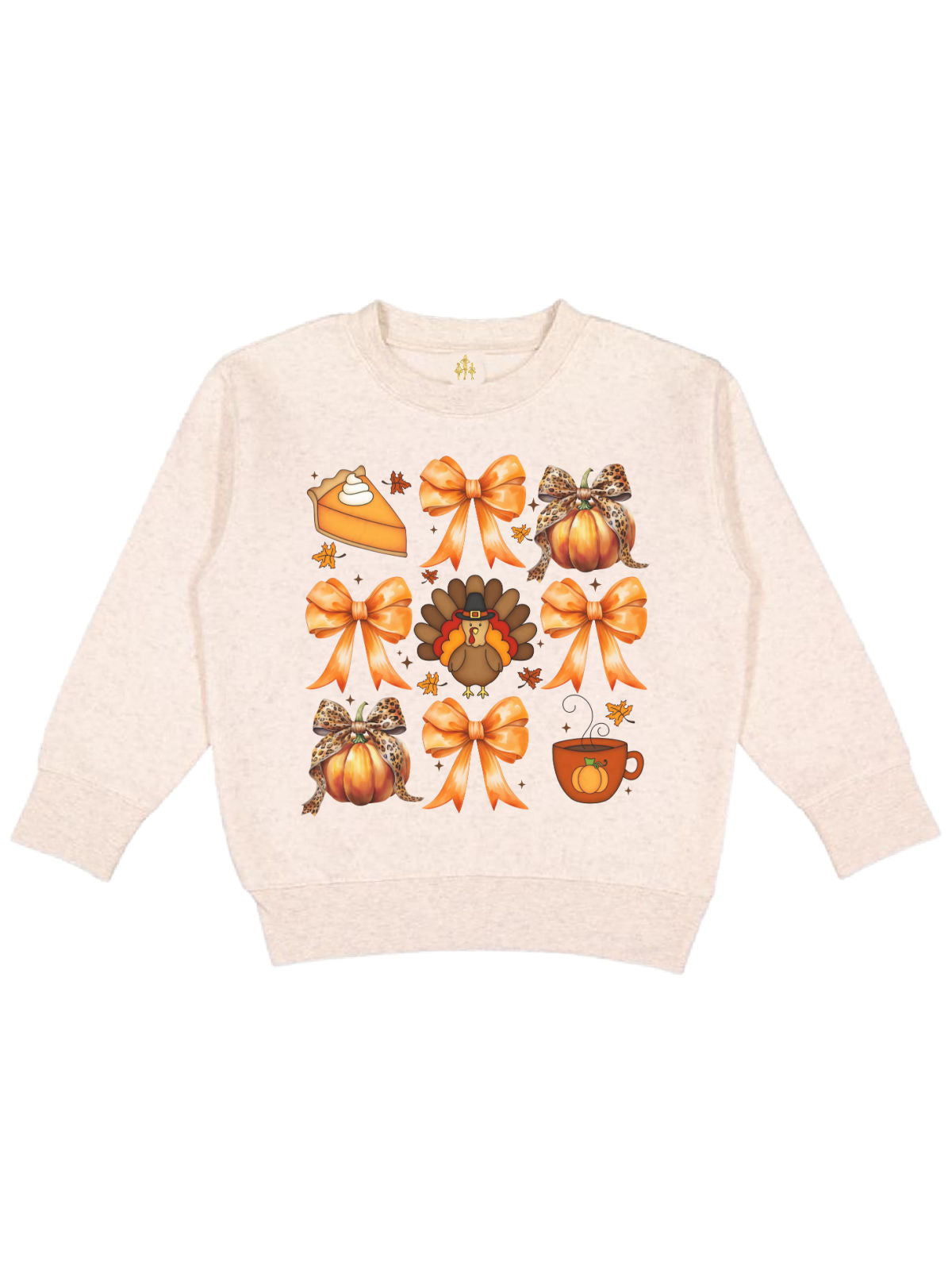 Coquette Bows Girls Thanksgiving Sweatshirt