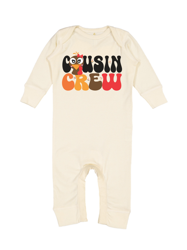 Cousin Crew Baby Girl Thanksgiving Romper