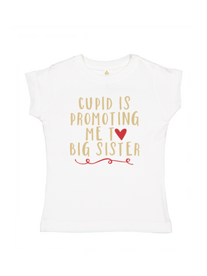 Cupid is Promoting Me to Big Sister Girls Valentine's Day Shirt