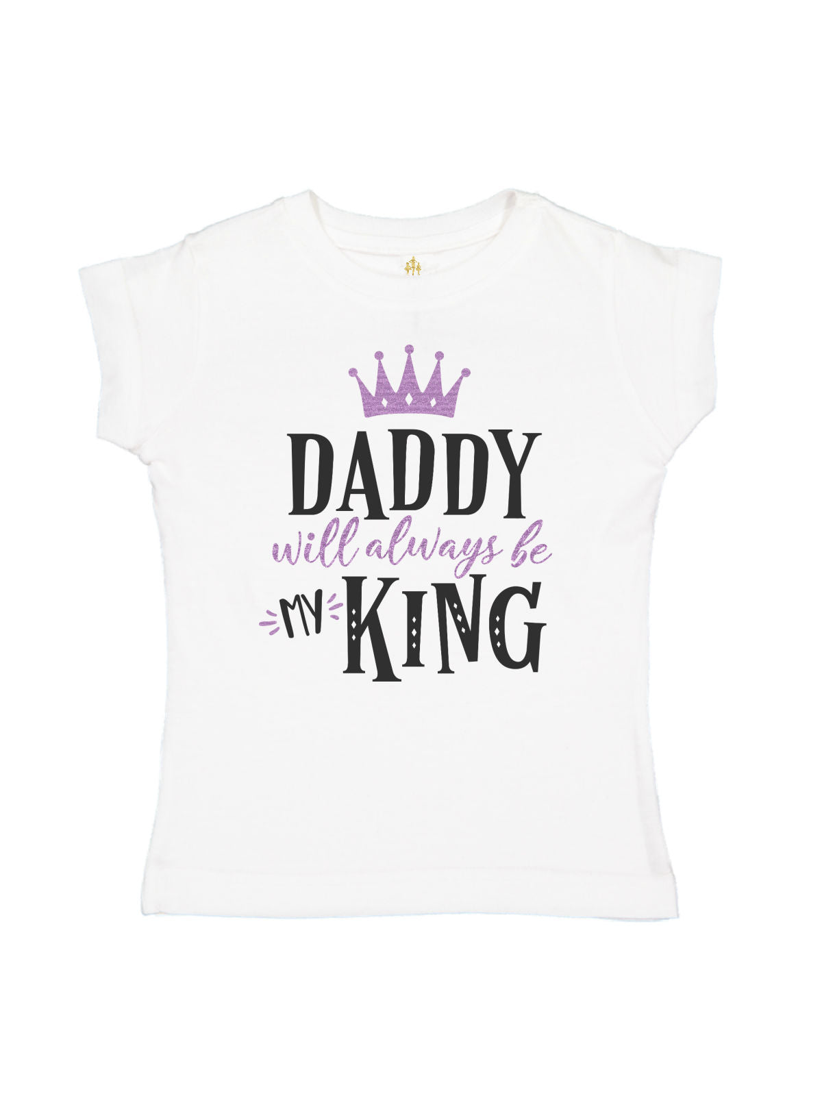 Daddy Will Always Be My King Purple and Black Girls Shirt