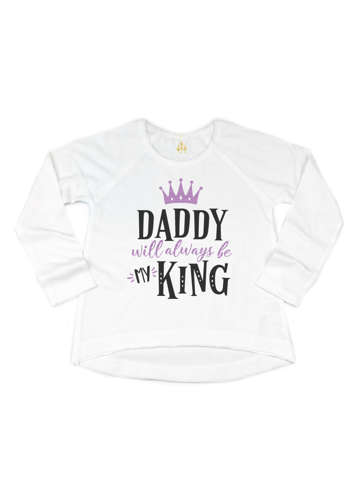 Daddy Will Always Be My King Purple and Black Girls Shirt