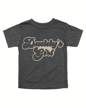 Daddy’s Girl toddler t-shirt in heather gray with vintage-inspired design