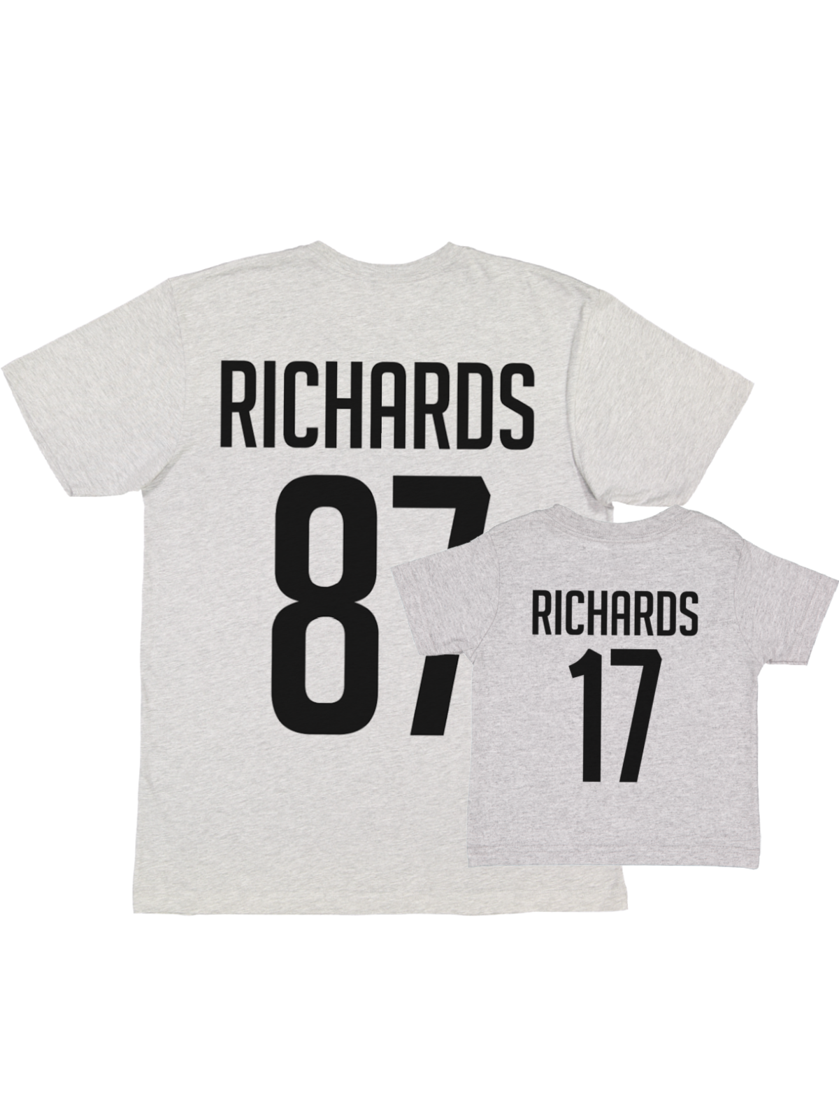 Matching Daddy & Me Jersey Shirts - Heather Gray