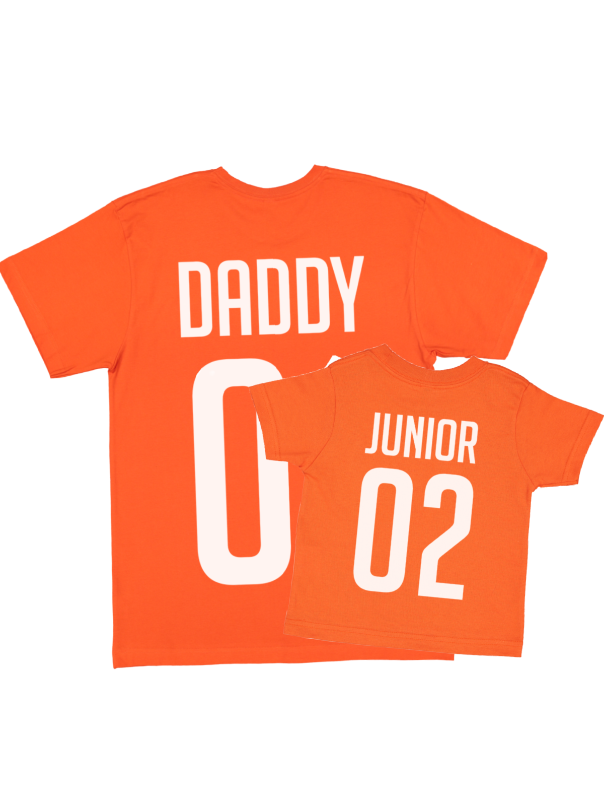 Daddy + Me Matching Jersey Shirts - Orange