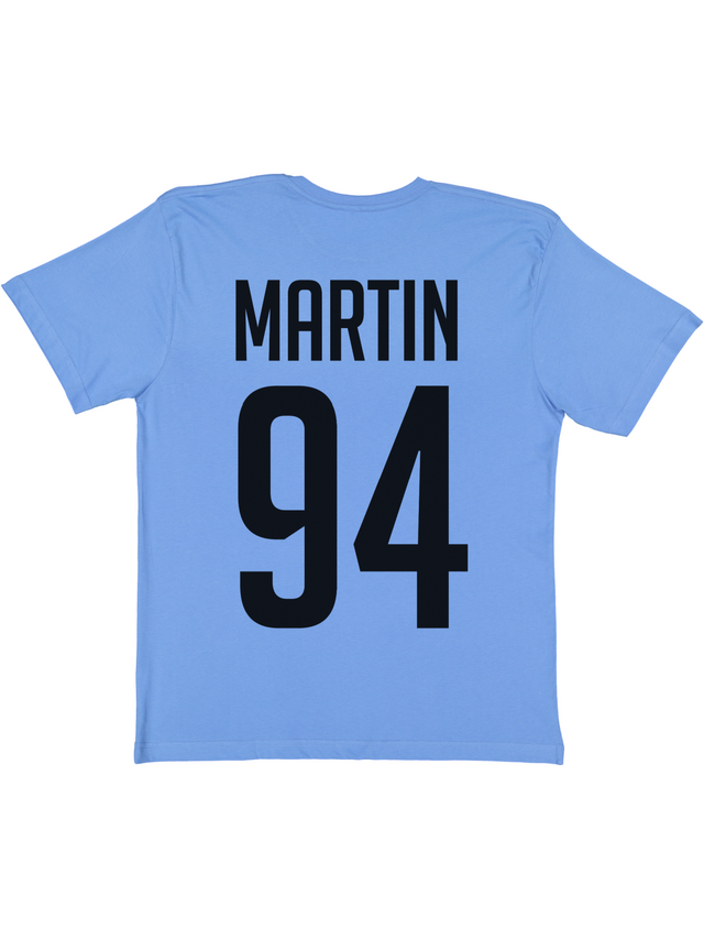 Personalized Dad Jersey Shirt in Carolina Blue