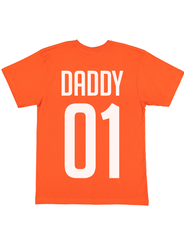 Daddy + Me Matching Jersey Shirts - Orange
