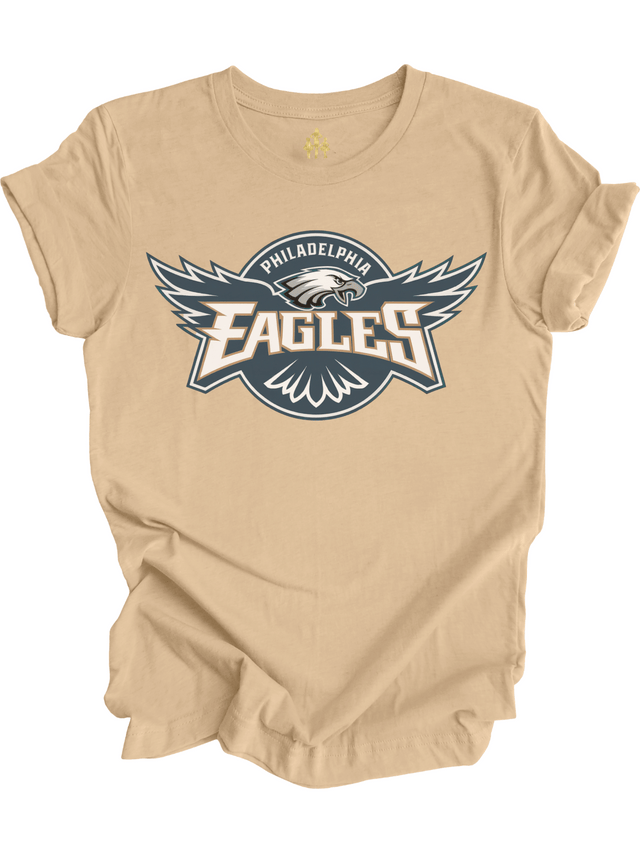 Sand Dune Philadelphia Eagles Circle Logo Fan Tee