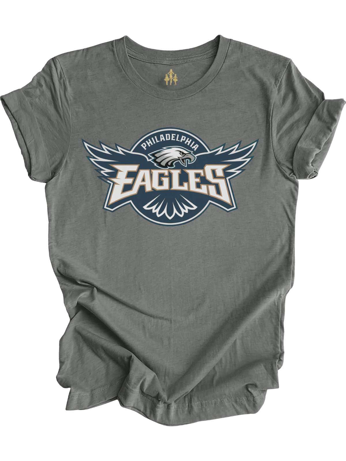 Heather Gray Eagles circle crest t-shirt for adults