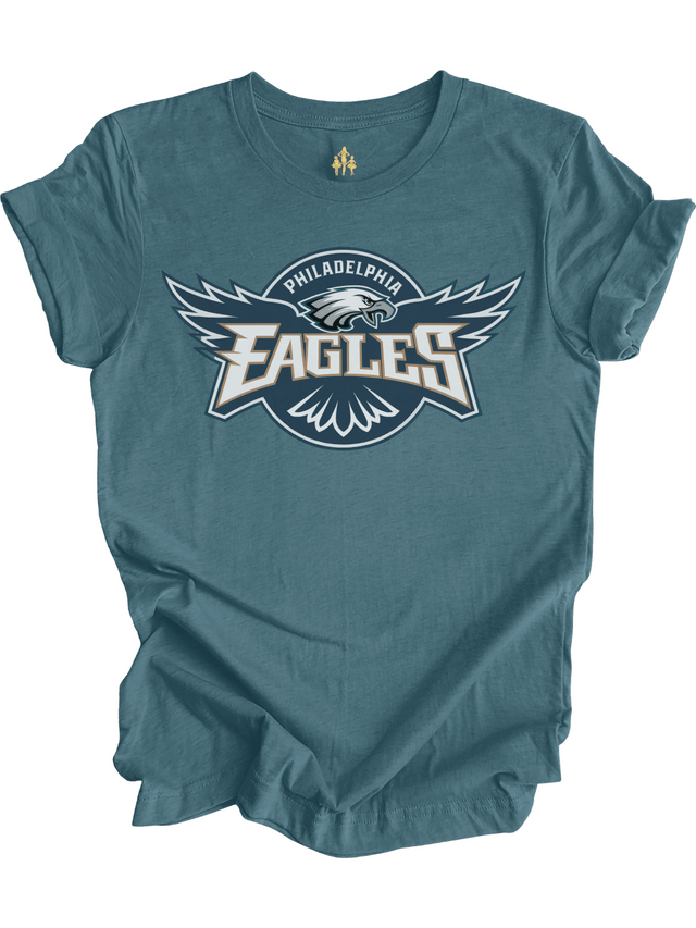Philadelphia Eagles Circle Logo Adult T-Shirt in Deep Teal