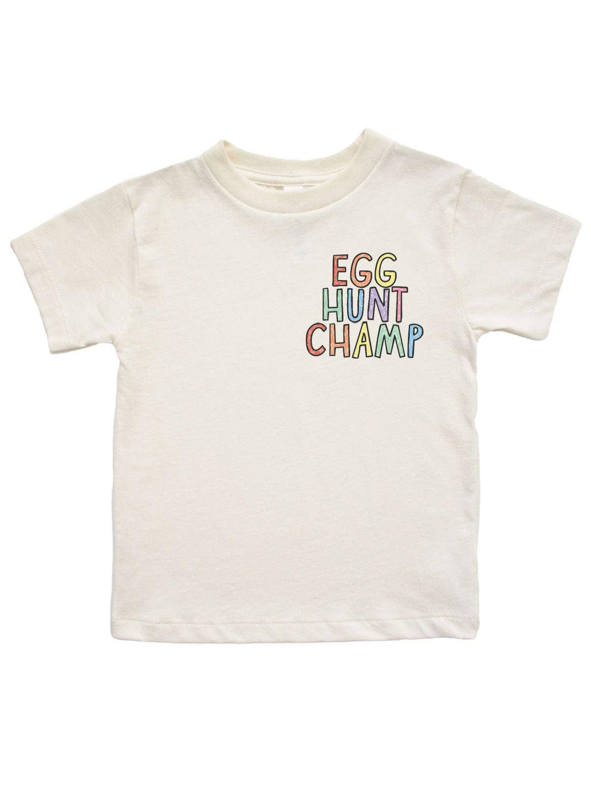 Egg Hunt Champ Kids Easter Shirt - Natural Cream Color