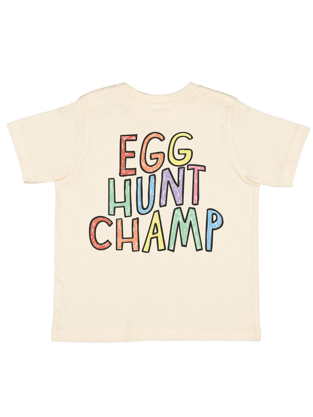 Egg Hunt Champ Rainbow Easter Shirt - Back View