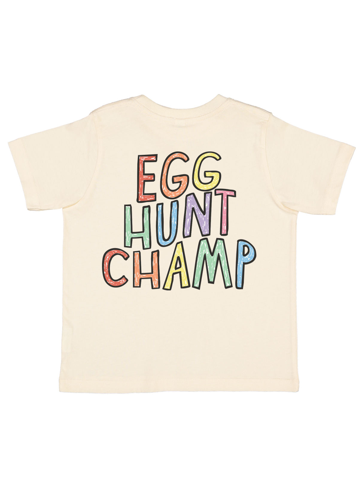 Egg Hunt Champ Kids Easter Shirt - Natural Cream Color