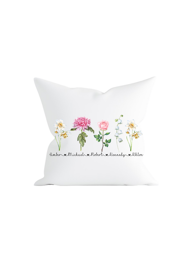 Garden of Flowers Custom Grandma Pillow Case