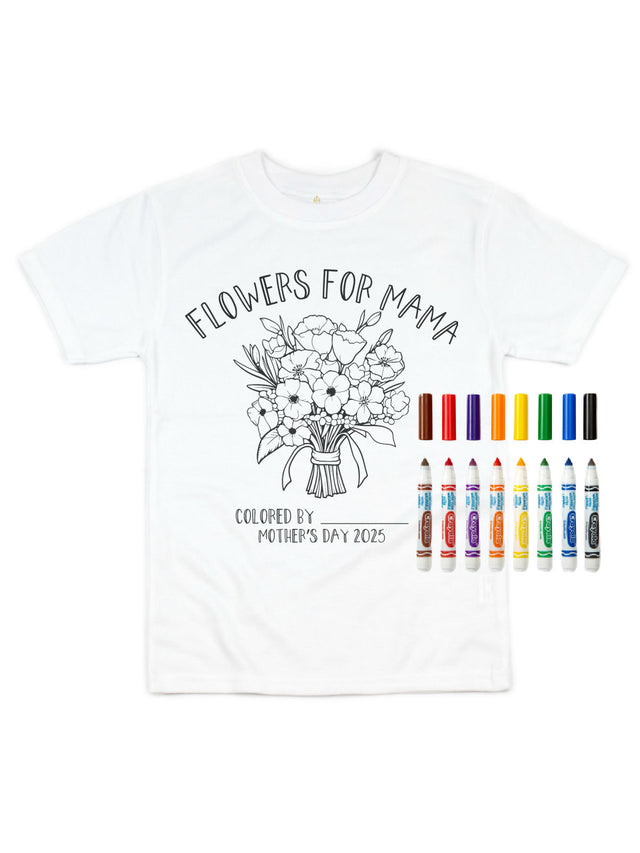 Flowers for Mama – Kids Color-Me Mother’s Day Shirt (2025 Edition)