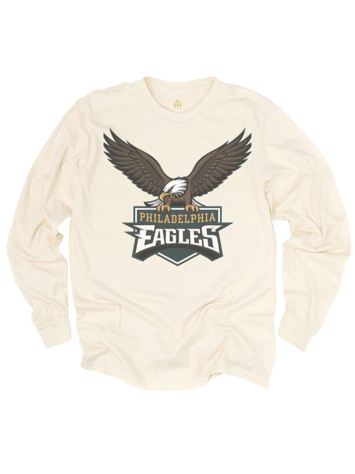 Natural Philadelphia Eagles long sleeve fan tee