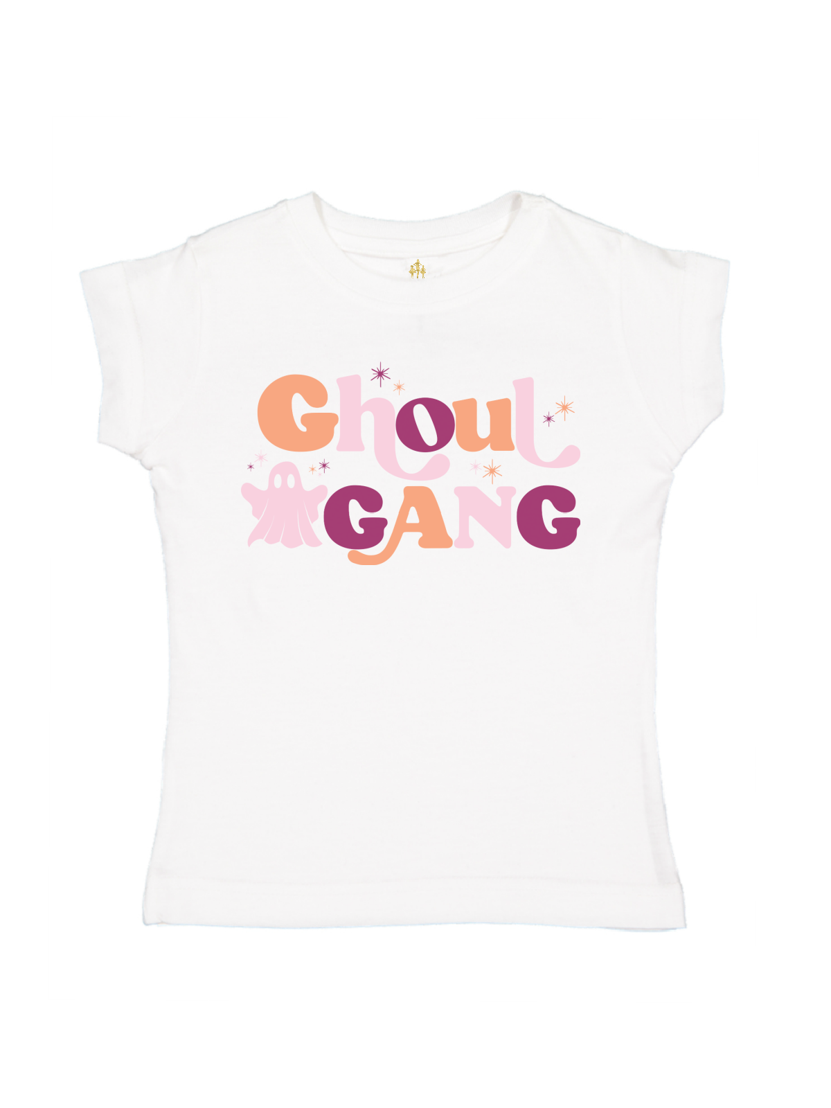 Ghoul Gang Girls Halloween Shirt in White