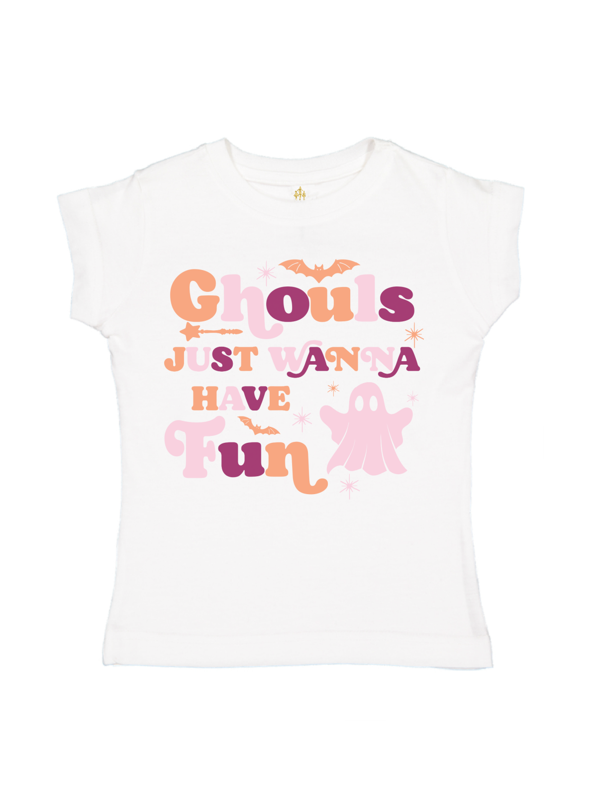 Ghouls Just Wanna Have Fun Girls Halloween Shirt in White